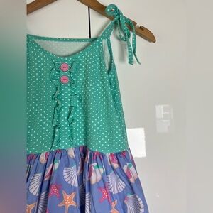 Eleanor Rose Judy Dress Starfish Seashell Beach Vacation Theme 14-16 Youth Girl